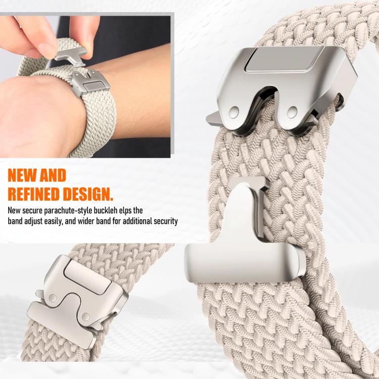 Cinturino per orologio xDfind con fibbia a paracadute e passante in nylon intrecciato., For Samsung Galaxy Watch8 / Watch8 Classic
