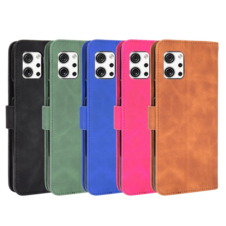 Tinta unita Skin Feel Fibbia magnetica Flip orizzontale Custodia in pelle PU con struttura in vitello con supporto e slot per schede e portafoglio, For LG Q92 5G, For OPPO F17