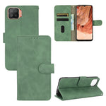 Tinta unita Skin Feel Fibbia magnetica Flip orizzontale Custodia in pelle PU con struttura in vitello con supporto e slot per schede e portafoglio, For LG Q92 5G, For OPPO F17