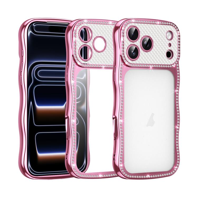 Custodia per telefono in TPU antiurto con motivo a stella intrecciata e diamante, galvanizzata., For iPhone 17 Pro Max, For iPhone 17 Pro, For iPhone 17, For iPhone 16 Pro Max
