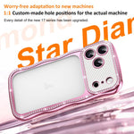 Custodia per telefono in TPU antiurto con motivo a stella intrecciata e diamante, galvanizzata., For iPhone 17 Pro Max, For iPhone 17 Pro, For iPhone 17, For iPhone 16 Pro Max