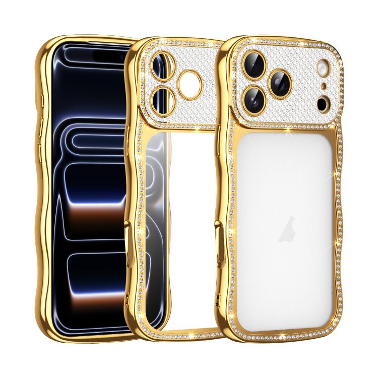 Custodia per telefono in TPU antiurto con motivo a stella intrecciata e diamante, galvanizzata., For iPhone 17 Pro Max, For iPhone 17 Pro, For iPhone 17, For iPhone 16 Pro Max