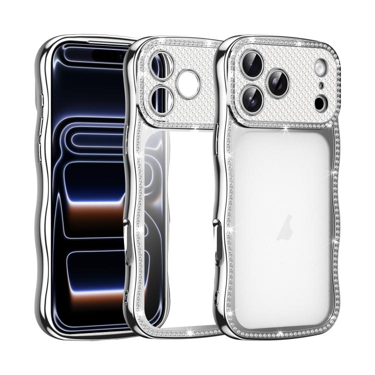 Custodia per telefono in TPU antiurto con motivo a stella intrecciata e diamante, galvanizzata., For iPhone 17 Pro Max, For iPhone 17 Pro, For iPhone 17, For iPhone 16 Pro Max