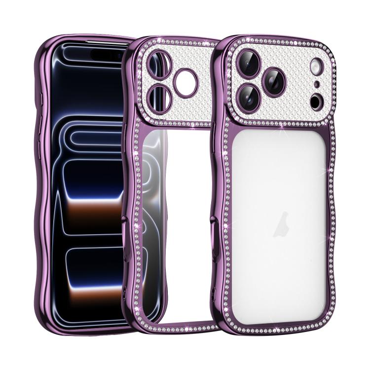 Custodia per telefono in TPU antiurto con motivo a stella intrecciata e diamante, galvanizzata., For iPhone 17 Pro Max, For iPhone 17 Pro, For iPhone 17, For iPhone 16 Pro Max