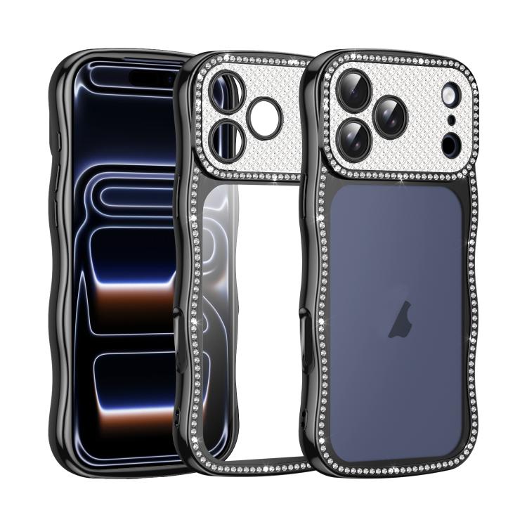 Custodia per telefono in TPU antiurto con motivo a stella intrecciata e diamante, galvanizzata., For iPhone 17 Pro Max, For iPhone 17 Pro, For iPhone 17, For iPhone 16 Pro Max