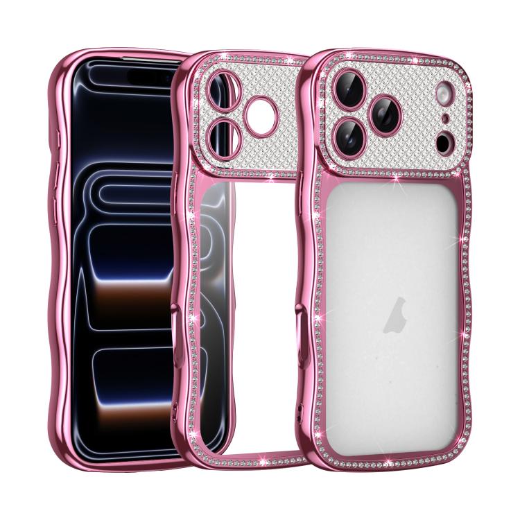Custodia per telefono in TPU antiurto con motivo a stella intrecciata e diamante, galvanizzata., For iPhone 17 Pro Max, For iPhone 17 Pro, For iPhone 17, For iPhone 16 Pro Max