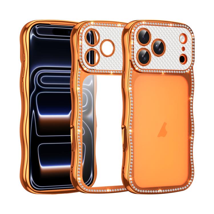 Custodia per telefono in TPU antiurto con motivo a stella intrecciata e diamante, galvanizzata., For iPhone 17 Pro Max, For iPhone 17 Pro, For iPhone 17, For iPhone 16 Pro Max