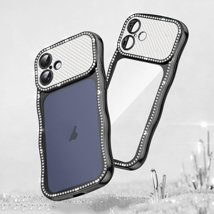 Custodia per telefono in TPU antiurto con motivo a stella intrecciata e diamante, galvanizzata., For iPhone 17 Pro Max, For iPhone 17 Pro, For iPhone 17, For iPhone 16 Pro Max