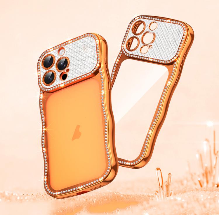 Custodia per telefono in TPU antiurto con motivo a stella intrecciata e diamante, galvanizzata., For iPhone 17 Pro Max, For iPhone 17 Pro, For iPhone 17, For iPhone 16 Pro Max