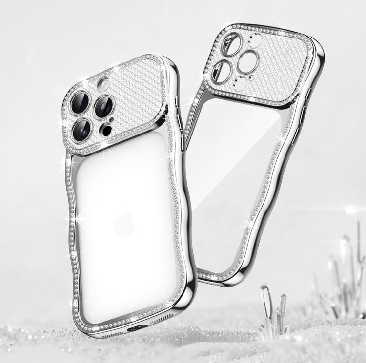 Custodia per telefono in TPU antiurto con motivo a stella intrecciata e diamante, galvanizzata., For iPhone 17 Pro Max, For iPhone 17 Pro, For iPhone 17, For iPhone 16 Pro Max
