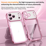 Custodia per telefono in TPU antiurto con motivo a stella intrecciata e diamante, galvanizzata., For iPhone 16 Pro, For iPhone 16