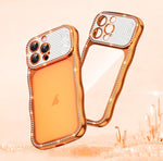 Custodia per telefono in TPU antiurto con motivo a stella intrecciata e diamante, galvanizzata., For iPhone 16 Pro, For iPhone 16