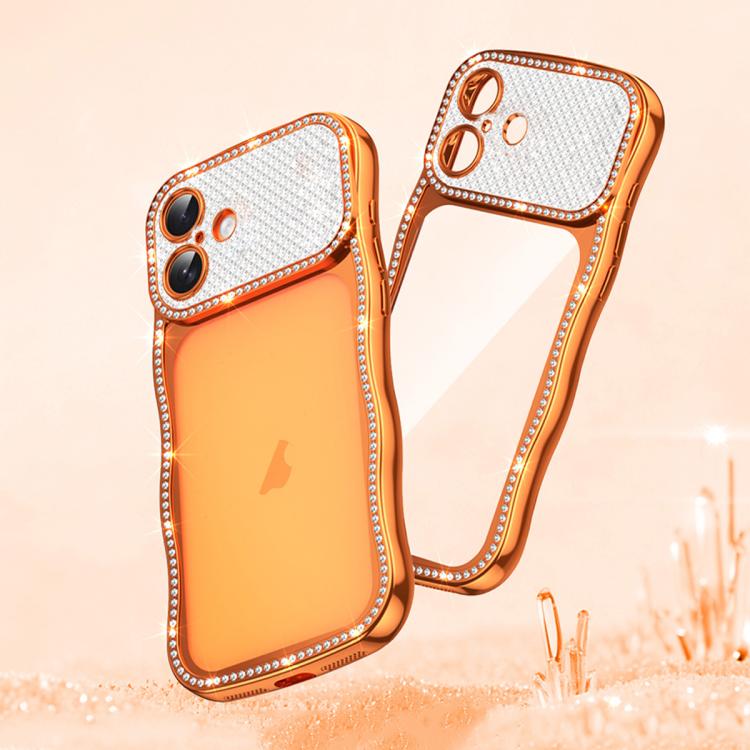 Custodia per telefono in TPU antiurto con motivo a stella intrecciata e diamante, galvanizzata., For iPhone 16 Pro, For iPhone 16