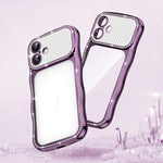 Custodia per telefono in TPU antiurto con motivo a stella intrecciata e diamante, galvanizzata., For iPhone 16 Pro, For iPhone 16