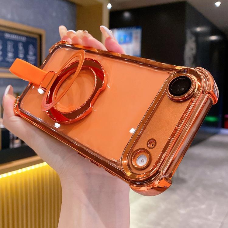 Custodia per telefono magnetica Crystal Shield Ring Holde in TPU + acrilico, For iPhone Air, For iPhone 16 Pro Max, For iPhone 16 Pro