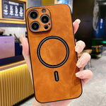 Custodia magnetica per telefono in similpelle effetto pelle di agnello, For iPhone 15, For iPhone 14 Plus, For iPhone 14, For iPhone 14 Pro