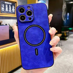 Custodia magnetica per telefono in similpelle effetto pelle di agnello, For iPhone 15, For iPhone 14 Plus, For iPhone 14, For iPhone 14 Pro