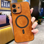 Custodia magnetica per telefono in similpelle effetto pelle di agnello, For iPhone Air, For iPhone 16 Pro Max, For iPhone 16 Pro, For iPhone 16 Plus