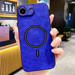 Custodia magnetica per telefono in similpelle effetto pelle di agnello, For iPhone 17e / 16e, For iPhone 17 Pro Max, For iPhone 17 Pro, For iPhone 17