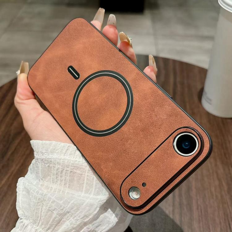 Custodia magnetica per telefono in similpelle effetto pelle di agnello, For iPhone Air, For iPhone 16 Pro Max, For iPhone 16 Pro, For iPhone 16 Plus