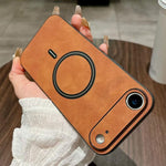 Custodia magnetica per telefono in similpelle effetto pelle di agnello, For iPhone Air, For iPhone 16 Pro Max, For iPhone 16 Pro, For iPhone 16 Plus