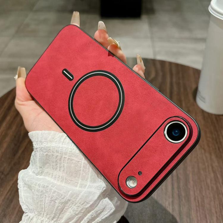 Custodia magnetica per telefono in similpelle effetto pelle di agnello, For iPhone Air, For iPhone 16 Pro Max, For iPhone 16 Pro, For iPhone 16 Plus