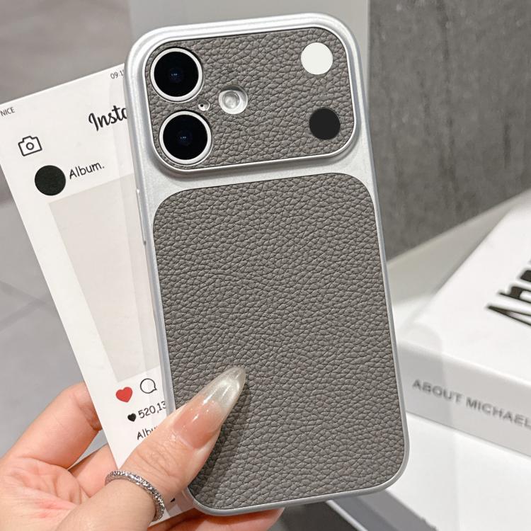 Si trasforma in una custodia per telefono con ampia finestra e texture effetto litchi satinato della serie 17., For iPhone 16 Pro Max, For iPhone 16 Pro, For iPhone 16 Plus, For iPhone 16