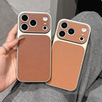 Si trasforma in una custodia per telefono con ampia finestra e texture effetto litchi satinato della serie 17., For iPhone 16 Pro Max, For iPhone 16 Pro, For iPhone 16 Plus, For iPhone 16