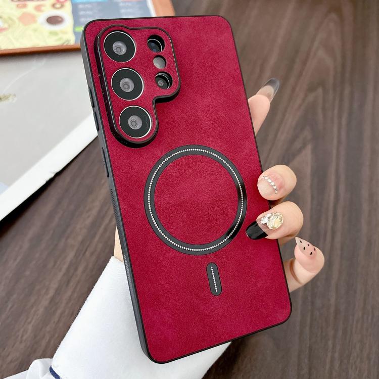 Custodia magnetica per telefono in similpelle effetto pelle di agnello, For Samsung Galaxy S26+ 5G, For Samsung Galaxy S26 Ultra 5G, For Samsung Galaxy S26 5G, For Samsung Galaxy S25 FE 5G