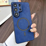 Custodia magnetica per telefono in similpelle effetto pelle di agnello, For Samsung Galaxy S26+ 5G, For Samsung Galaxy S26 Ultra 5G, For Samsung Galaxy S26 5G, For Samsung Galaxy S25 FE 5G