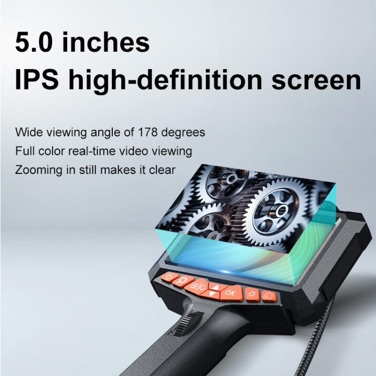 Endoscopio industriale P370 con schermo IPS da 5,0 pollici e rotazione a 360 gradi., Single Lens 8mm / 1m Snake Tube, Single Lens 6mm / 1m Snake Tube, Single Lens 6mm / 1.5m Snake Tube