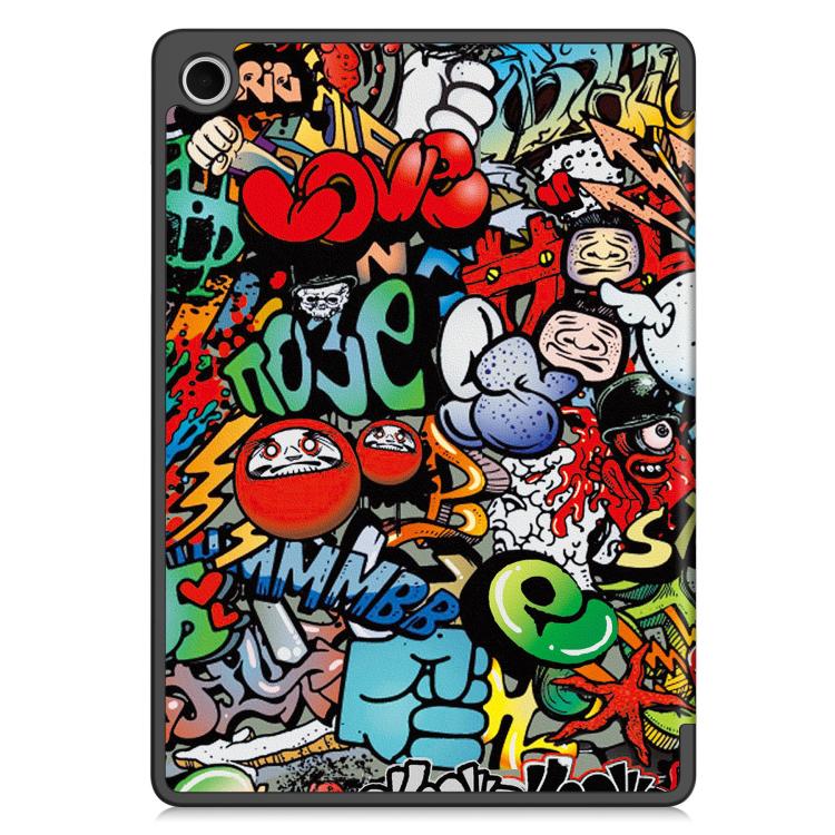 Custodia per tablet Custer a 3 ante con portapenne e supporto intelligente in TPU e pelle, con vassoio per penna., For Samsung Galaxy Tab A11+