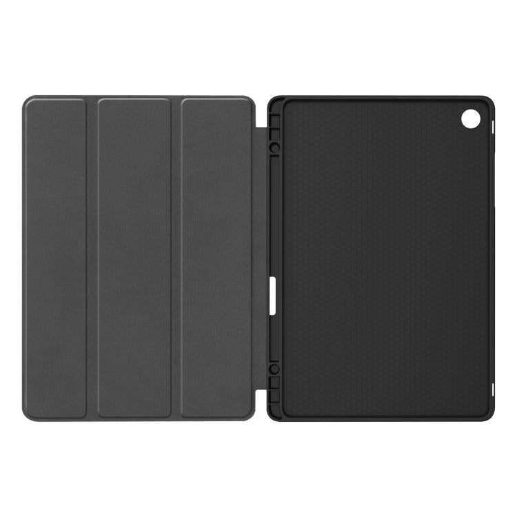 Custodia per tablet Custer a 3 ante con portapenne e supporto intelligente in TPU e pelle, con vassoio per penna., For Samsung Galaxy Tab A11+