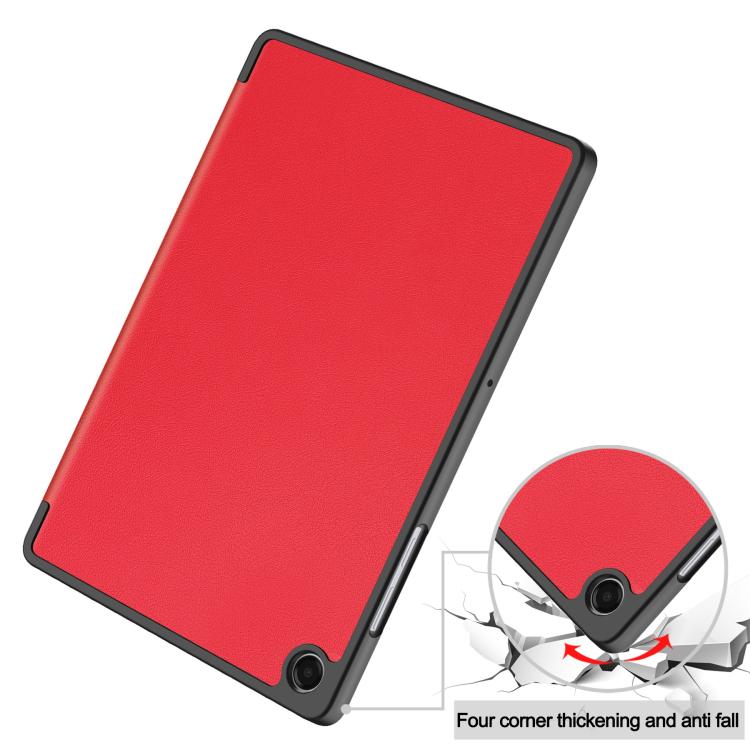 Custer Custodia per tablet in TPU tinta unita con 3 ante e vassoio per penna., For Samsung Galaxy Tab A11+