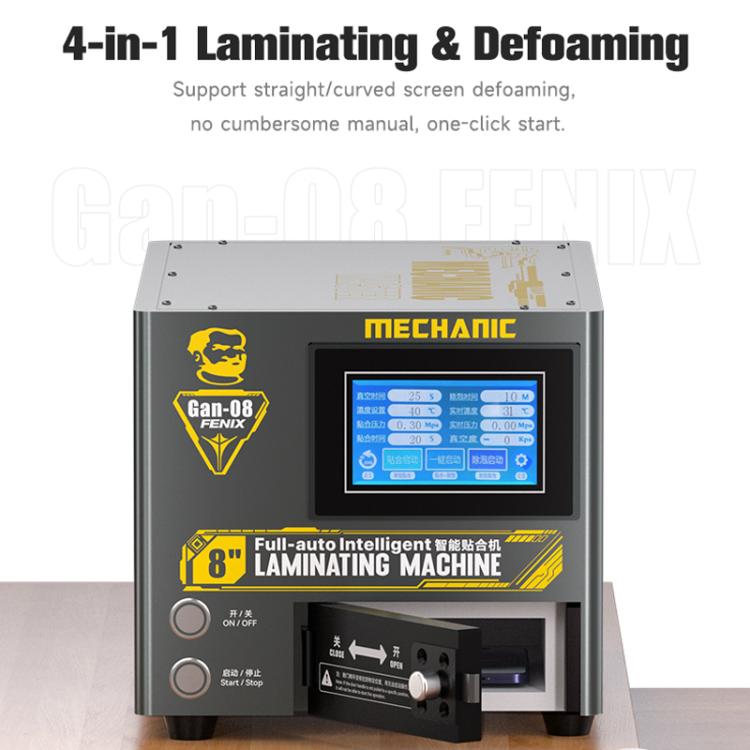Macchina per laminazione e antischiuma intelligente Mechanic Gan-18 Fenix da 8 pollici, EU Plug, US Plug, UK Plug
