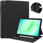 Custodia per tablet in tessuto twill effetto pelle vegana con vassoio e supporto per penna., For Samsung Galaxy Tab A11+