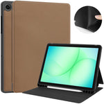 Custodia per tablet in tessuto twill effetto pelle vegana con vassoio e supporto per penna., For Samsung Galaxy Tab A11+