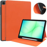 Custodia per tablet in tessuto twill effetto pelle vegana con vassoio e supporto per penna., For Samsung Galaxy Tab A11+