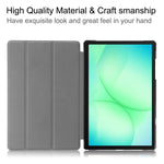 Custodia per tablet Custer Pure Color con supporto a 3 ante in pelle., For Samsung Galaxy Tab A11+