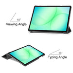 Custodia per tablet Custer Pure Color con supporto a 3 ante in pelle., For Samsung Galaxy Tab A11+