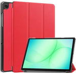 Custodia per tablet Custer Pure Color con supporto a 3 ante in pelle., For Samsung Galaxy Tab A11+