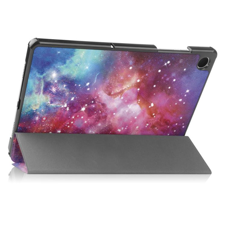 Custodia per tablet intelligente Custer con 3 ante, dipinta a mano., For Samsung Galaxy Tab A11+ / A9+