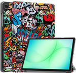 Custodia per tablet intelligente Custer con 3 ante, dipinta a mano., For Samsung Galaxy Tab A11+ / A9+
