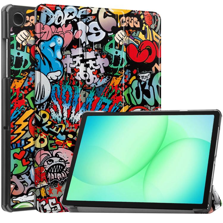 Custodia per tablet intelligente Custer con 3 ante, dipinta a mano., For Samsung Galaxy Tab A11+ / A9+