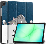 Custodia per tablet intelligente Custer con 3 ante, dipinta a mano., For Samsung Galaxy Tab A11+ / A9+