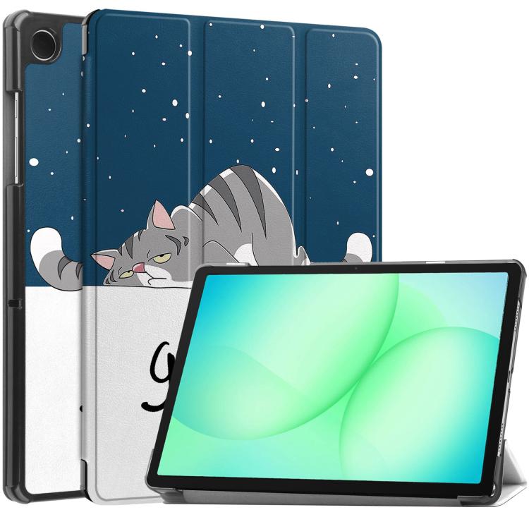 Custodia per tablet intelligente Custer con 3 ante, dipinta a mano., For Samsung Galaxy Tab A11+ / A9+