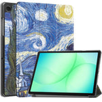 Custodia per tablet intelligente Custer con 3 ante, dipinta a mano., For Samsung Galaxy Tab A11+ / A9+