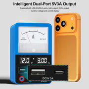 SUNSHINE P5 Mini Alimentatore intelligente con doppio display da 5V/3A e amperometro a lancetta, US Plug, EU Plug