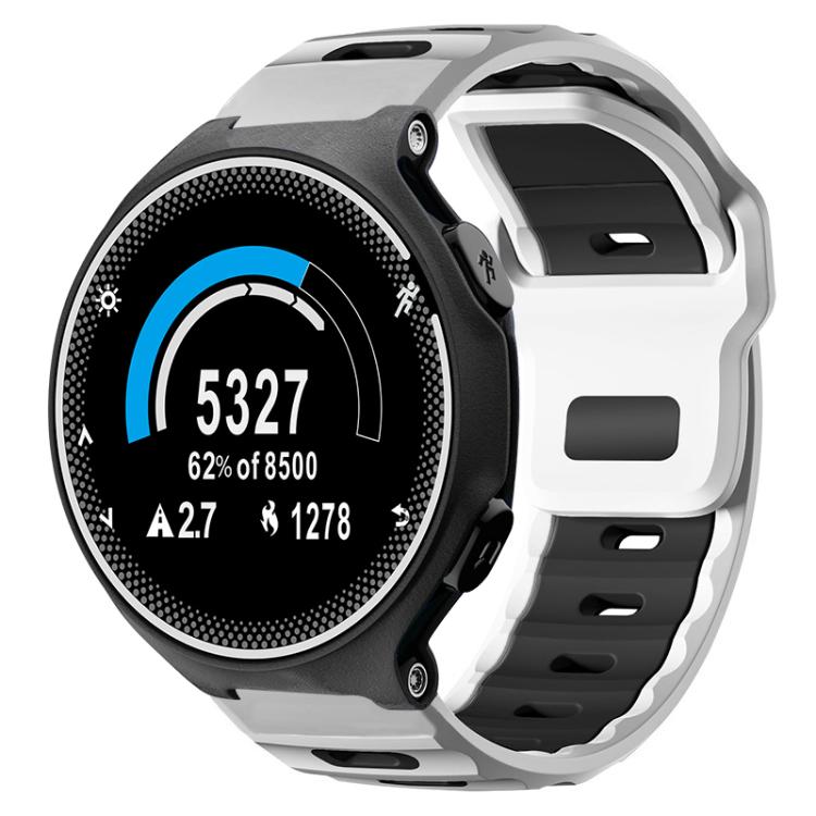 Cinturino per orologio xDfin Flat-head in silicone bicolore, For Garmin Forerunner 220/735/735XT/230/235