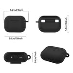 Custodia protettiva silicone per AirPods 4 con gancio
